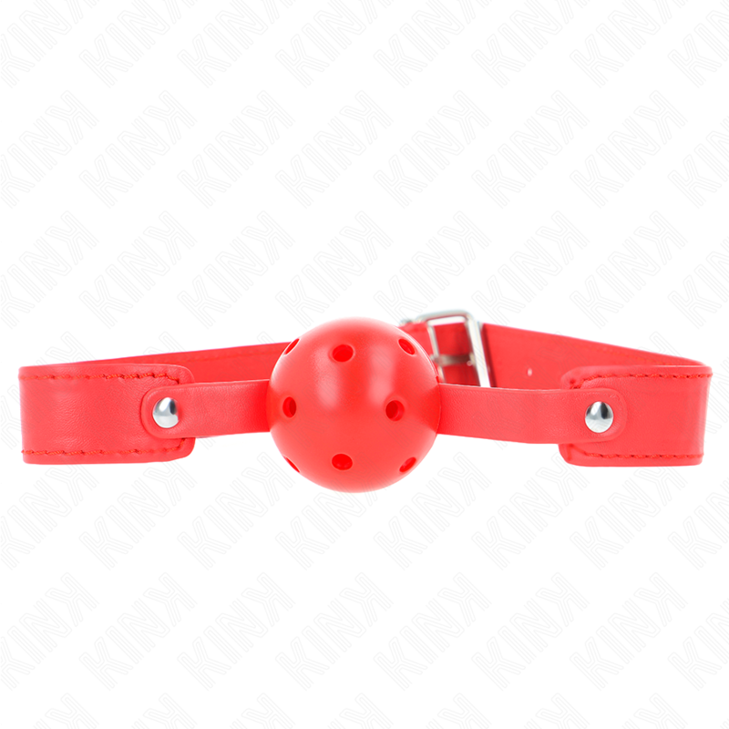 Kink - Rood breathable ball 4,5 cm gag 65 x 2,5 cm