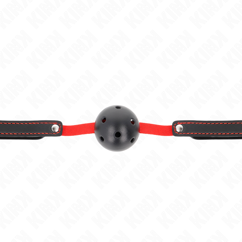 Kink - Hollow hard mouth 4,5 cm gag met elastic belt 56 x 1,5 cm