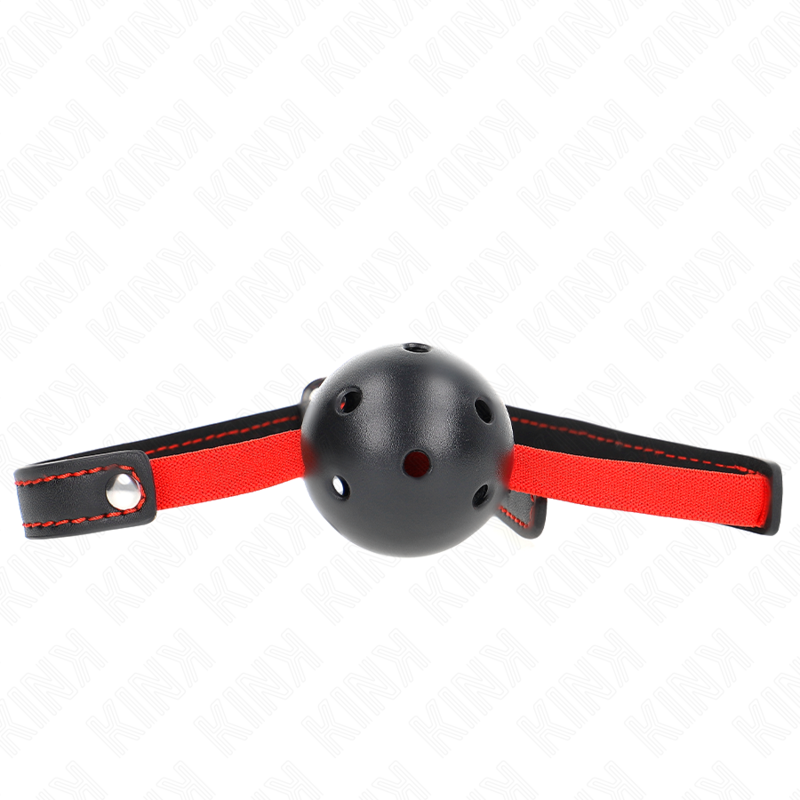 Kink - Hollow hard mouth 4,5 cm gag met elastic belt 56 x 1,5 cm