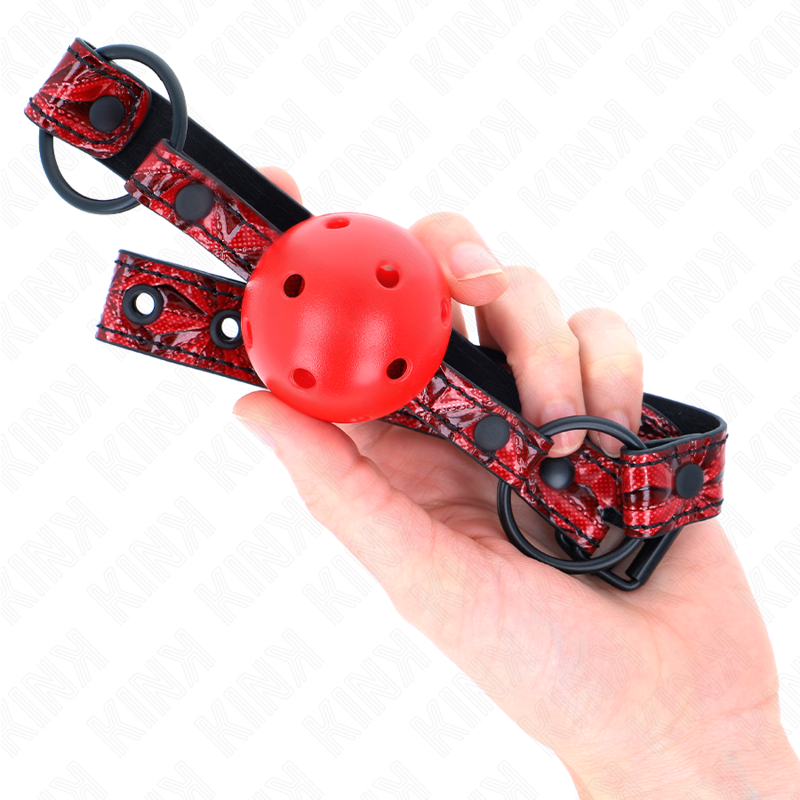 Kink - Diamond pattern ball 4,5 cm gag model 1 64,5 cm adjustable 42-60 cm