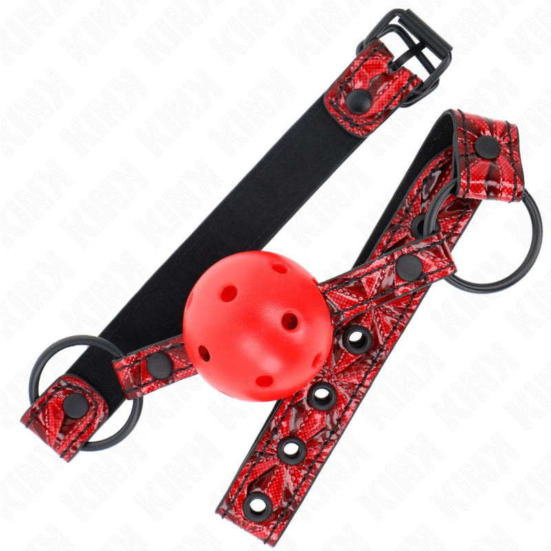 Kink - Diamond pattern ball 4,5 cm gag model 1 64,5 cm adjustable 42-60 cm