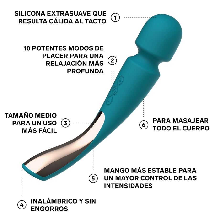 Lelo - Smart medium wand 2 ocean blauw massager