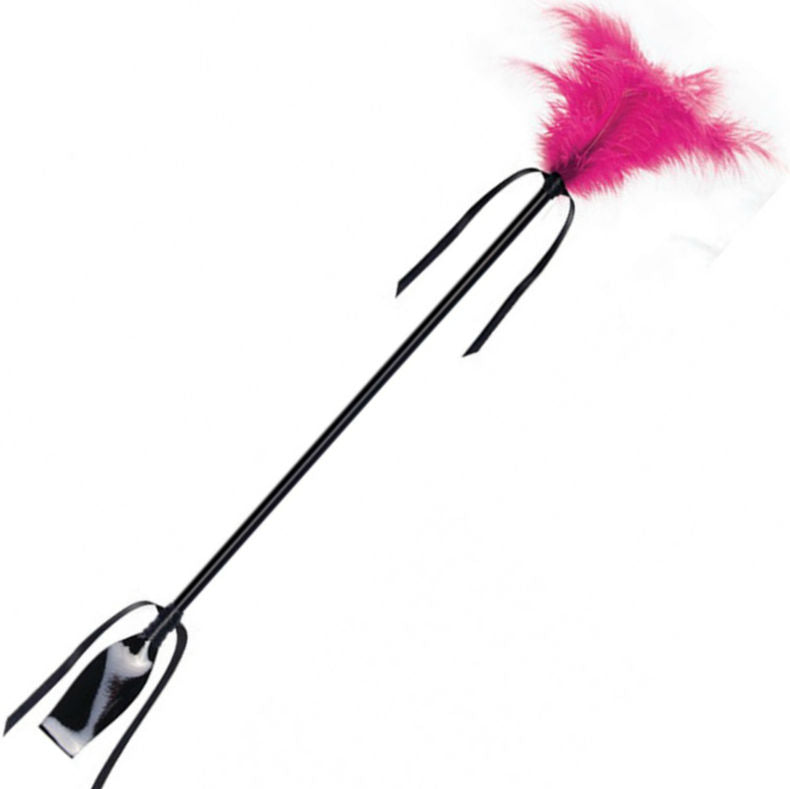 Secretplay - Zwart en fuchsia whip & feather