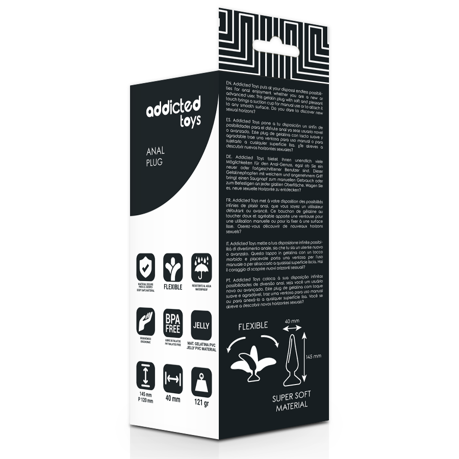 Addicted Toys - Buttplug 14,5 cm zwart