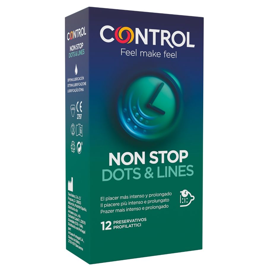 Control - Nonstop dots en lines condoms 12 units