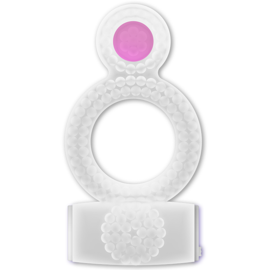 Casual Love - Ring vibrating double pleasure transparant