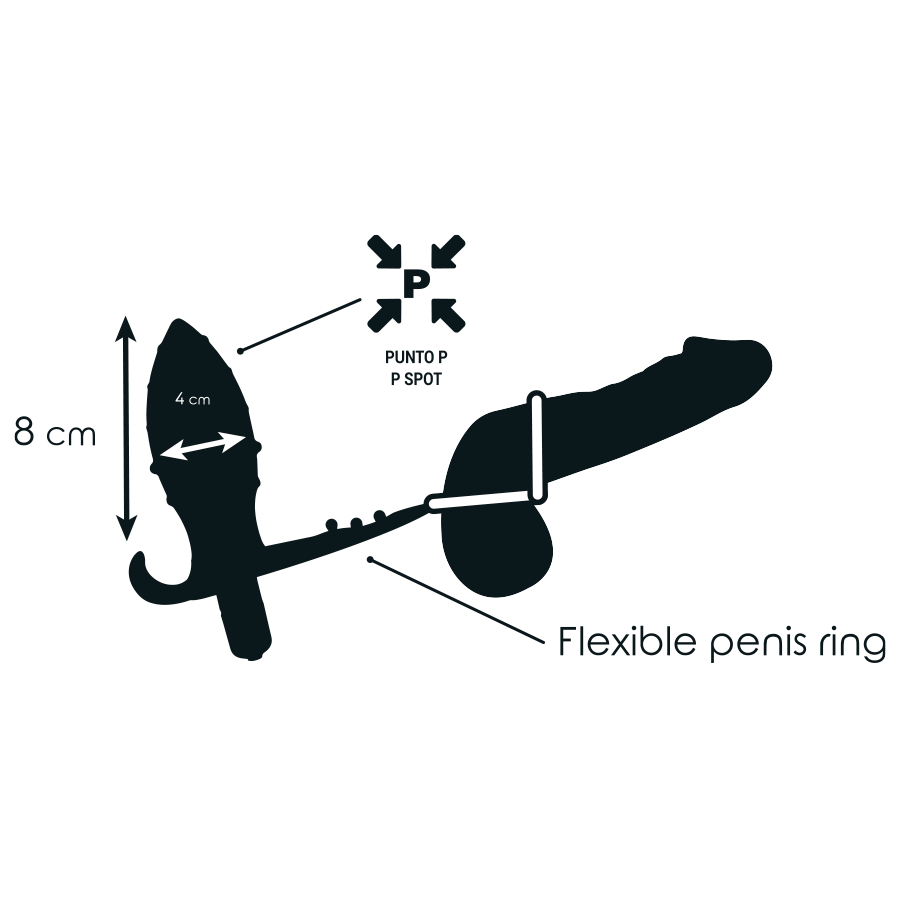 Addicted Toys - Buttplug met double zwart ring