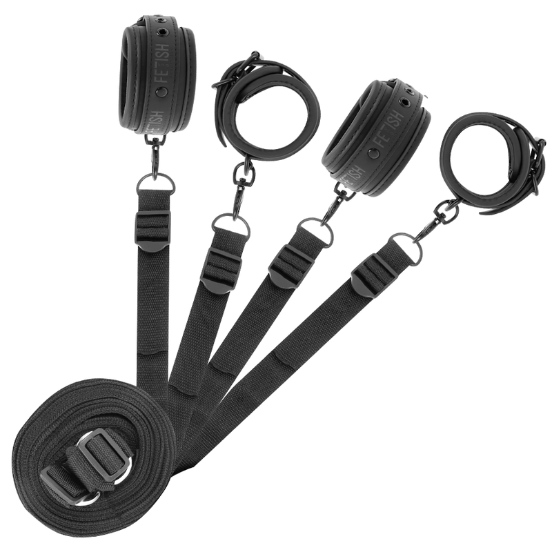 Fetish Submissive - Set of handcuffs en ties met noprene lining