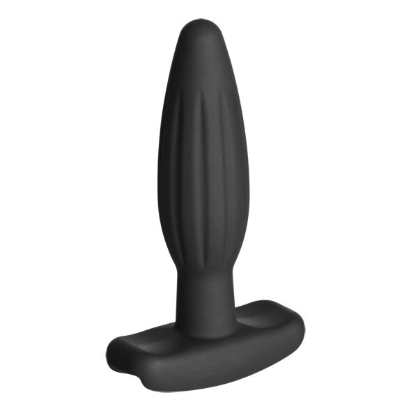Electrastim - Siliconen zwart rocker buttplug small