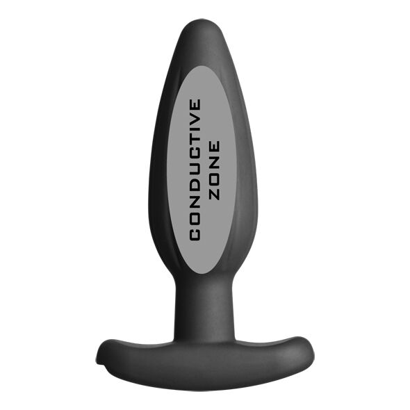Electrastim - Siliconen zwart rocker buttplug medium